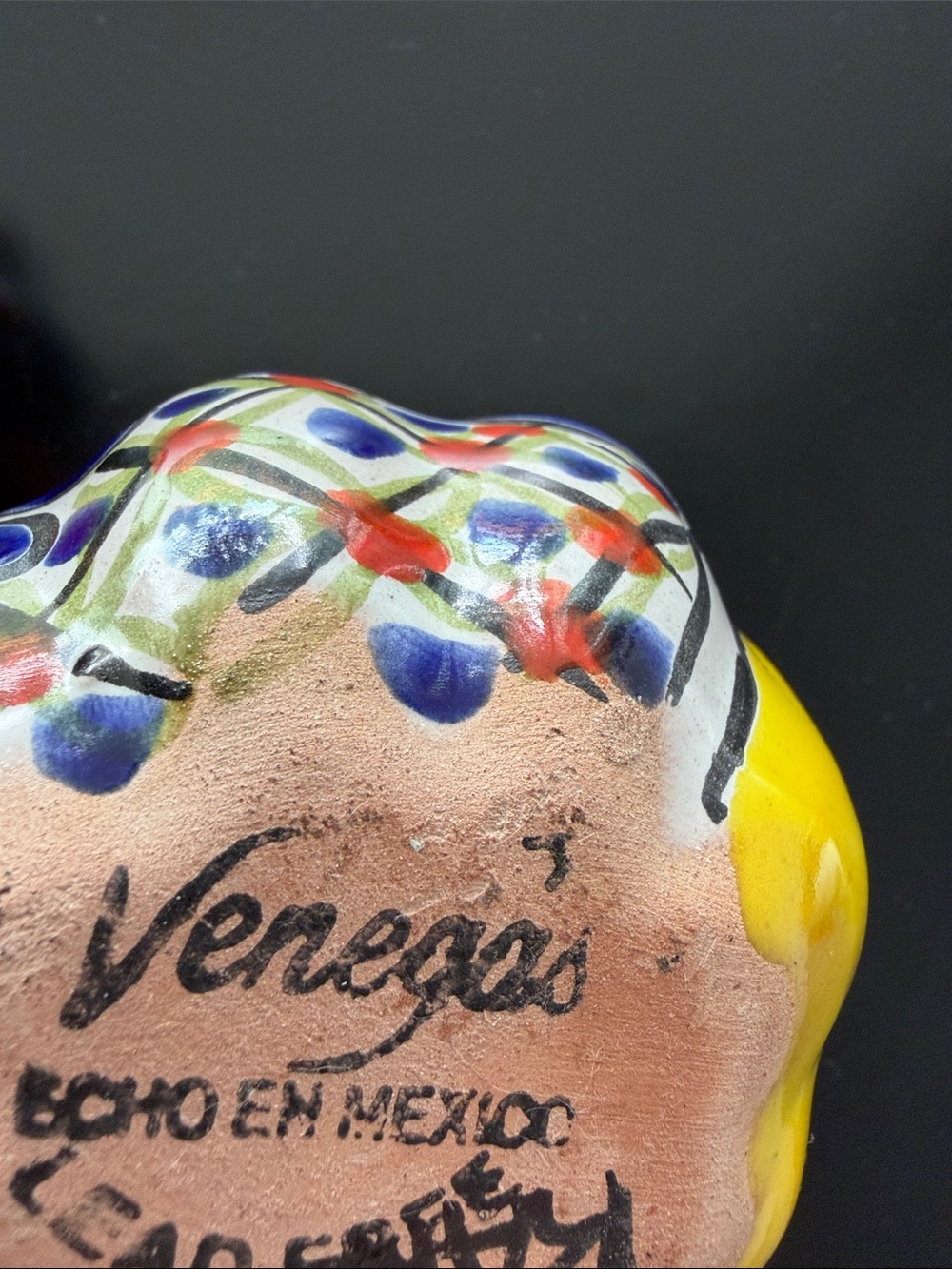 Hand-Painted Multicolor Ceramic Pumpkin Set - Vibrant Fall Accent - Picture 6 of 6